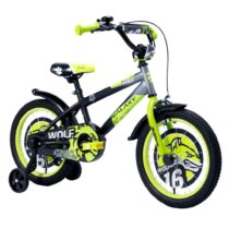 590047 Bicikl dečiji GALAXY WOLF 16 crnasivaneon zelena
