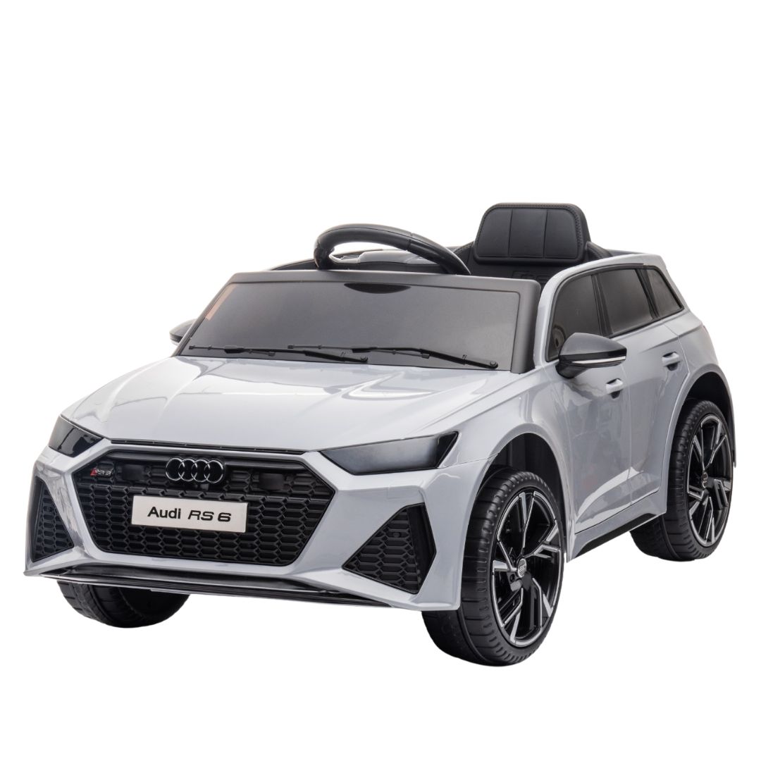 Licencirani auto na akumulator Audi RS 6 za decu Sivi