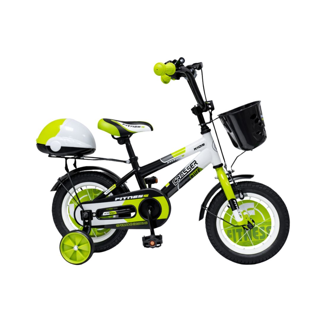 Dečija bicikla 12“ Fitness Crno-Zeleni SM-12016.